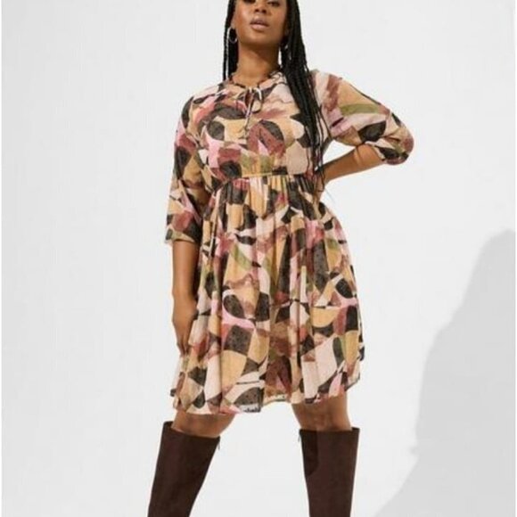 Torrid Mini Clip Dot Front Keyhole Dress NWT - Picture 1 of 8